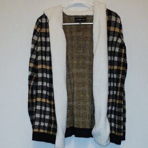 Almost Famous Black and Yellow Knit Cardigan